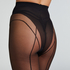 Panty 50 Denier Fine Line Front Seam, Zwart
