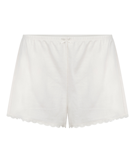Pointelle Short, Wit