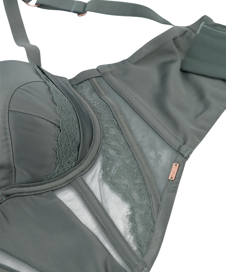 Voorgevormde longline beugel bh Nicole, Groen