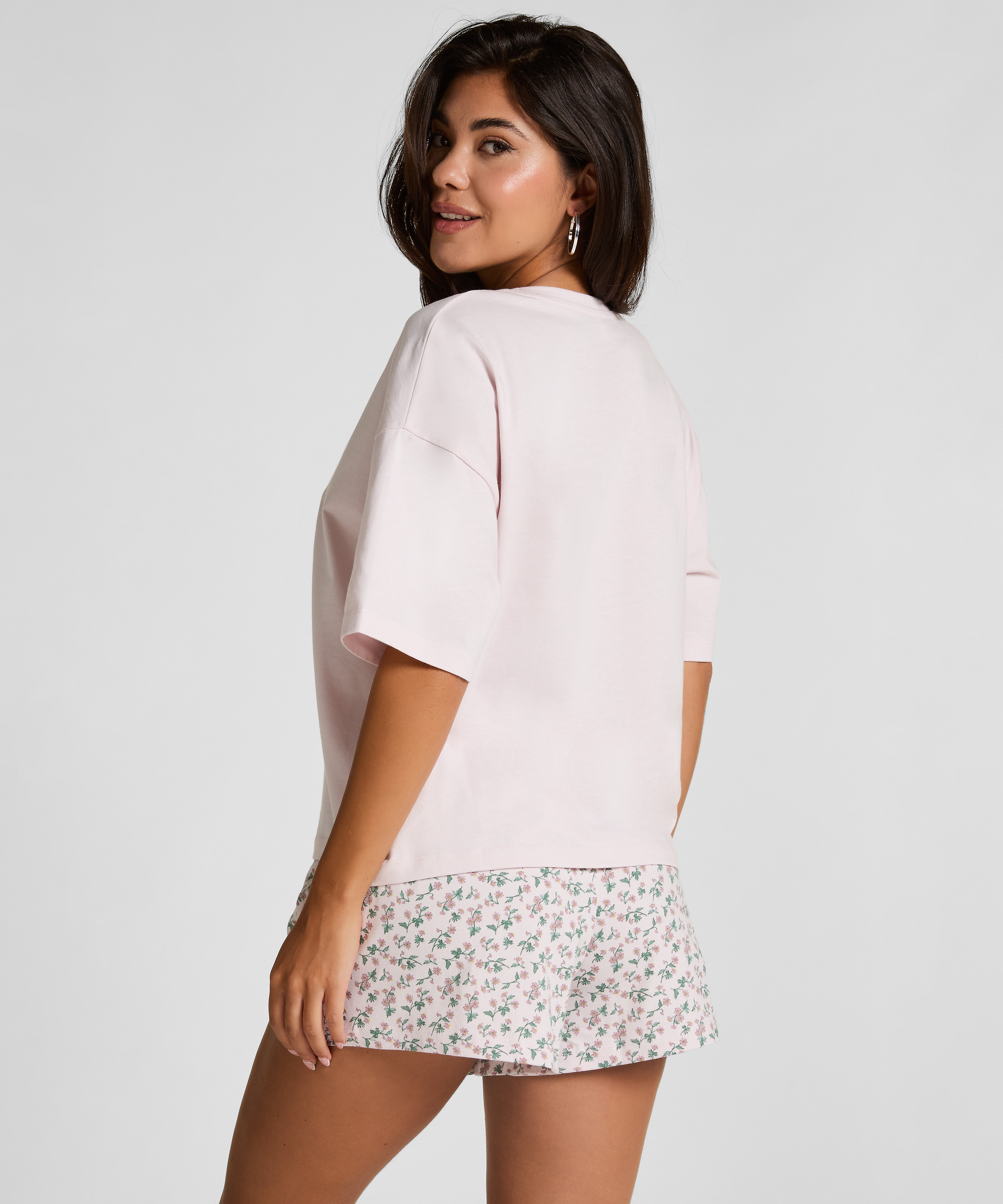 Pyjamaset Katoen Jersey Short, Paars, main