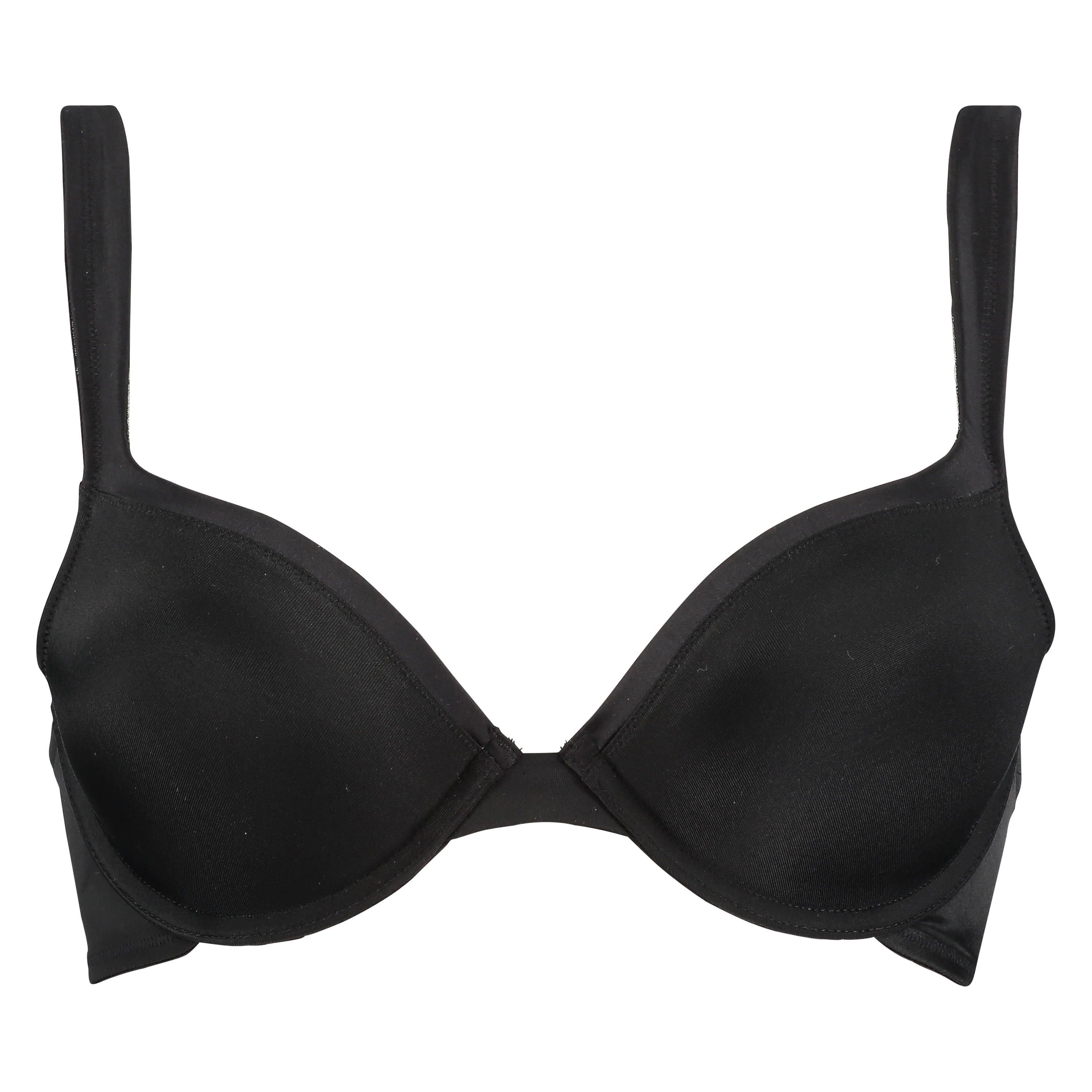 Voorgevormde beugel bh Satin lace, Zwart, main