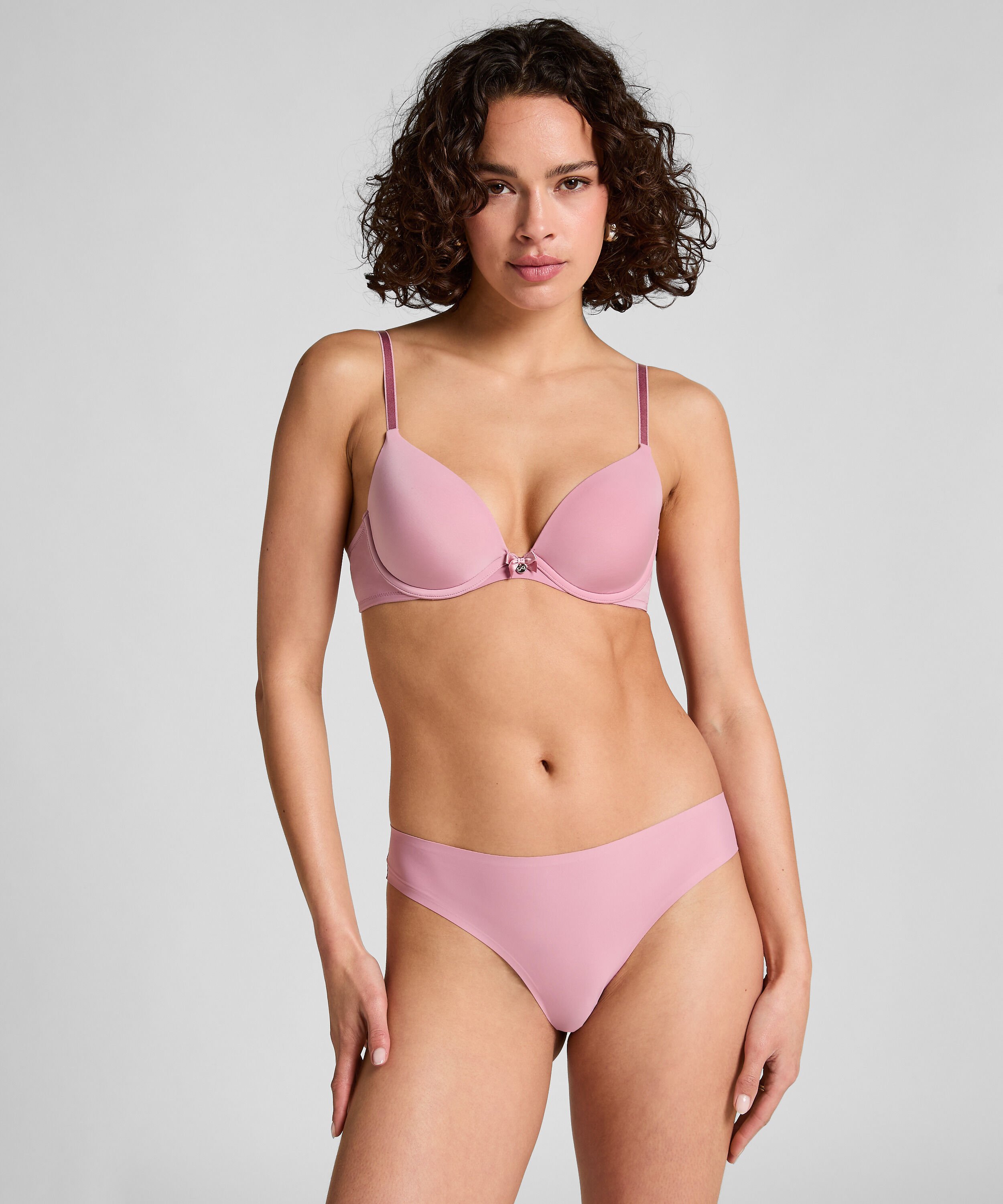 Slip br&eacute;silien Invisible Lace Back, Rose