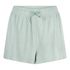 Short met badstoftextuur, Groen
