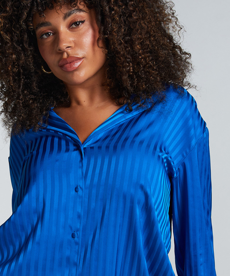 Jacket lange mouwen Satijn, Blauw