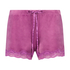 Shorts Velours Lace, Paars