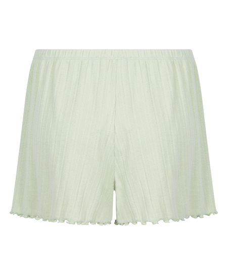 Pointelle short, Groen