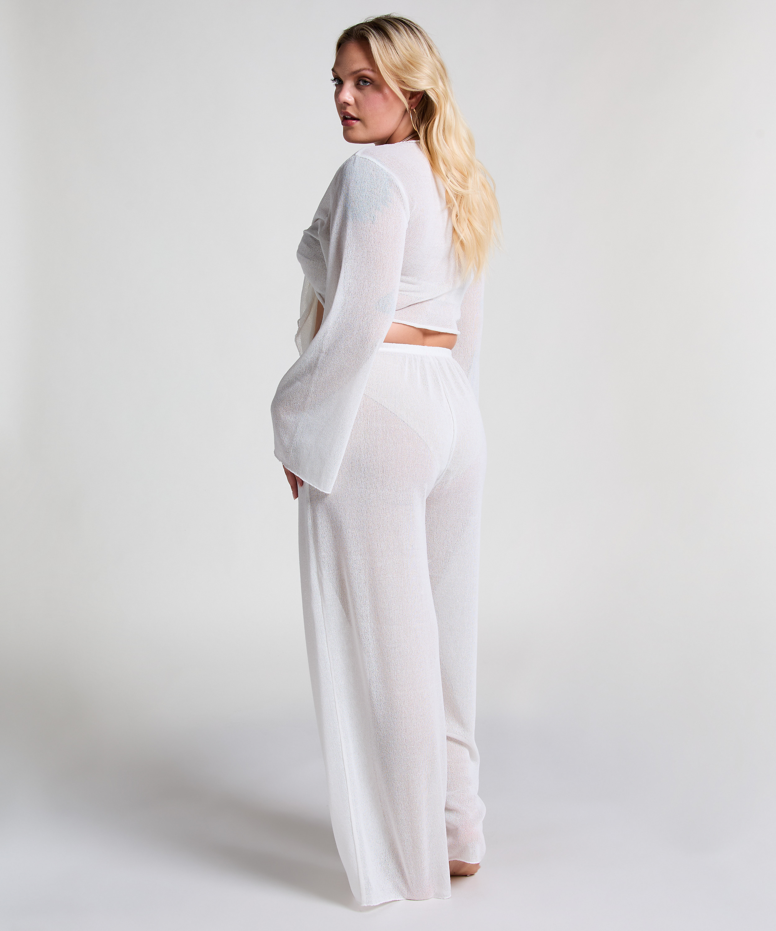 Gebreide Strandbroek, Wit, main