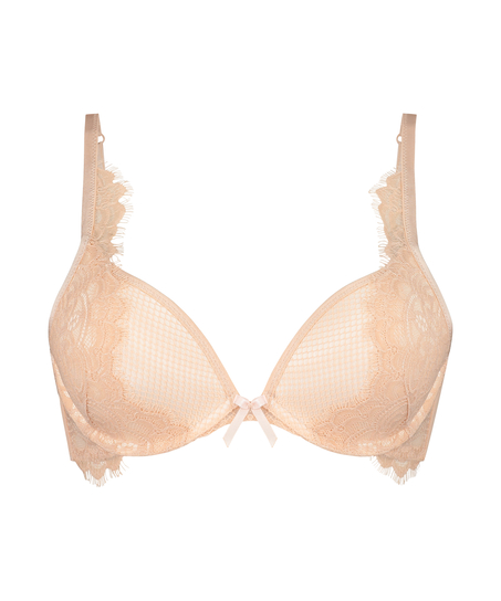 Soutien-gorge push-up rembourr&eacute; Yves, Beige
