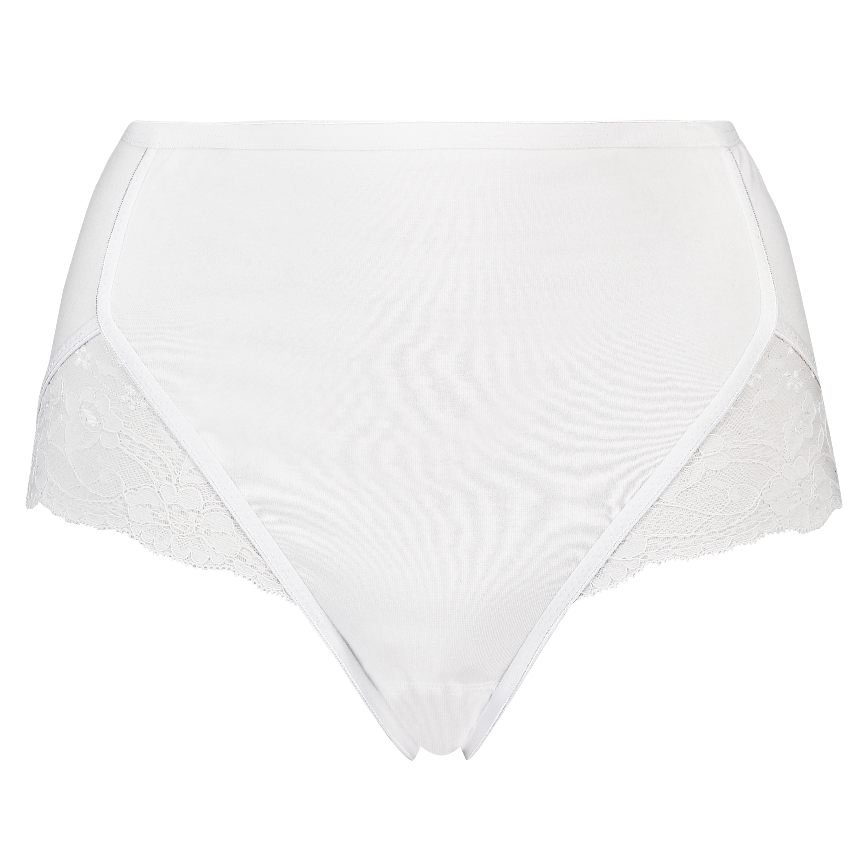 Superslip Lace Maxi coton, Blanc, main