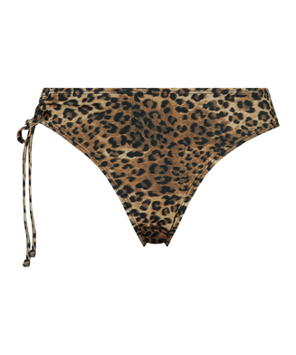 Bas de bikini Leopard, Brun