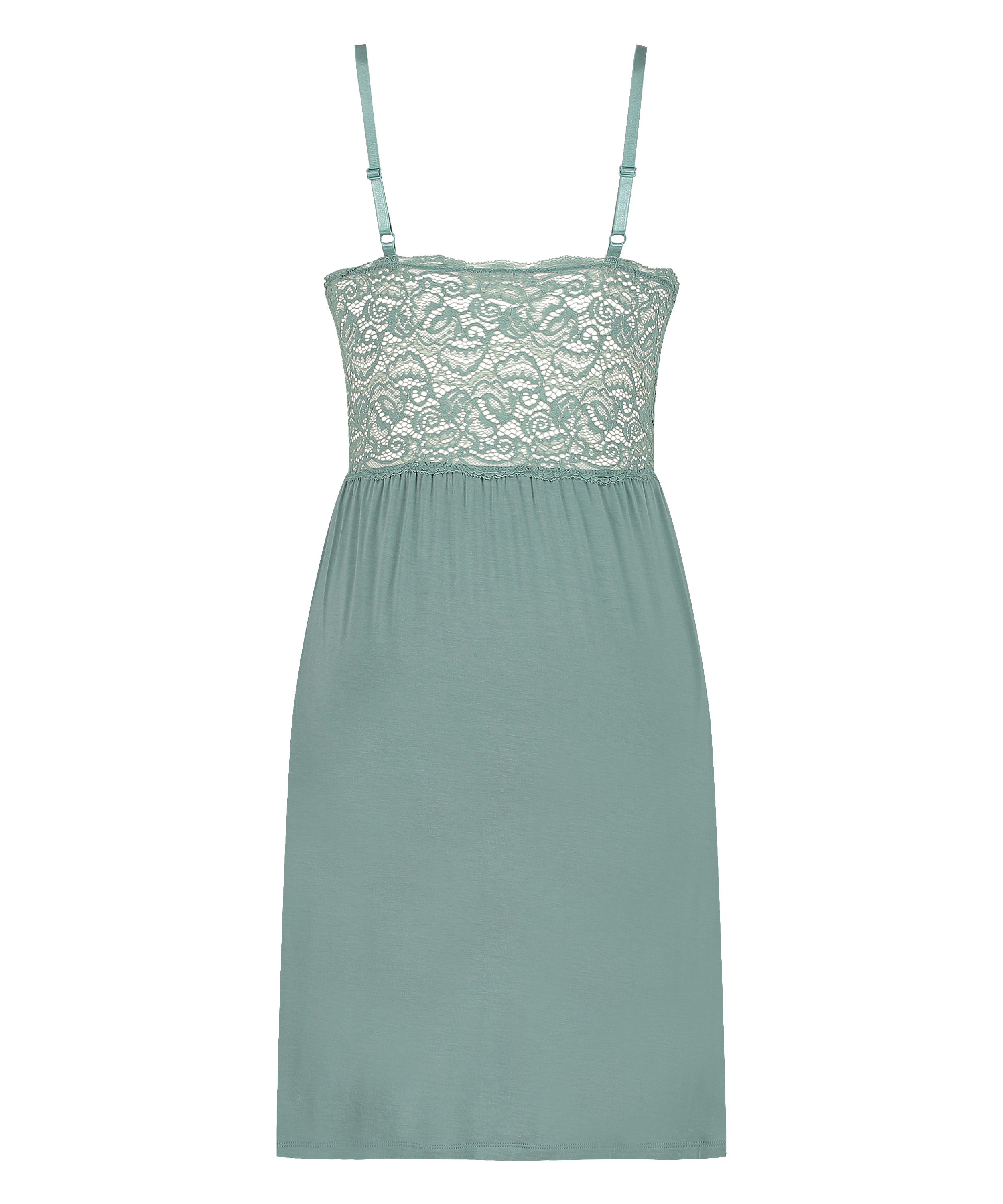 Slipdress Jersey lace Vera, Groen, main