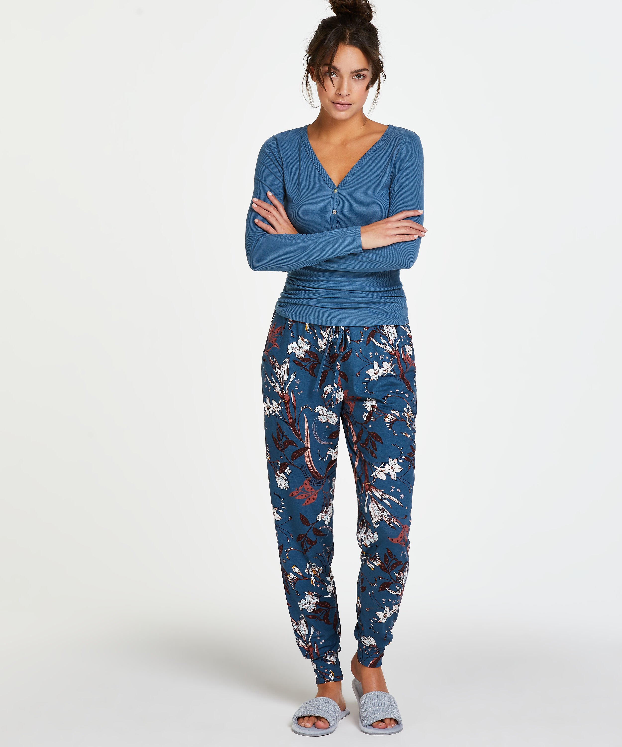 Pantalon de pyjama Jersey, Bleu