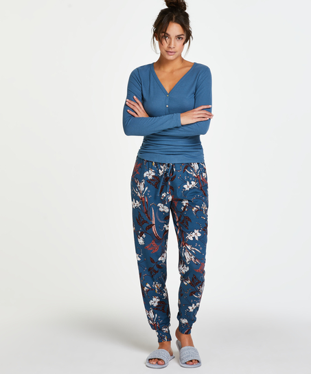 Pantalon de pyjama Jersey, Bleu