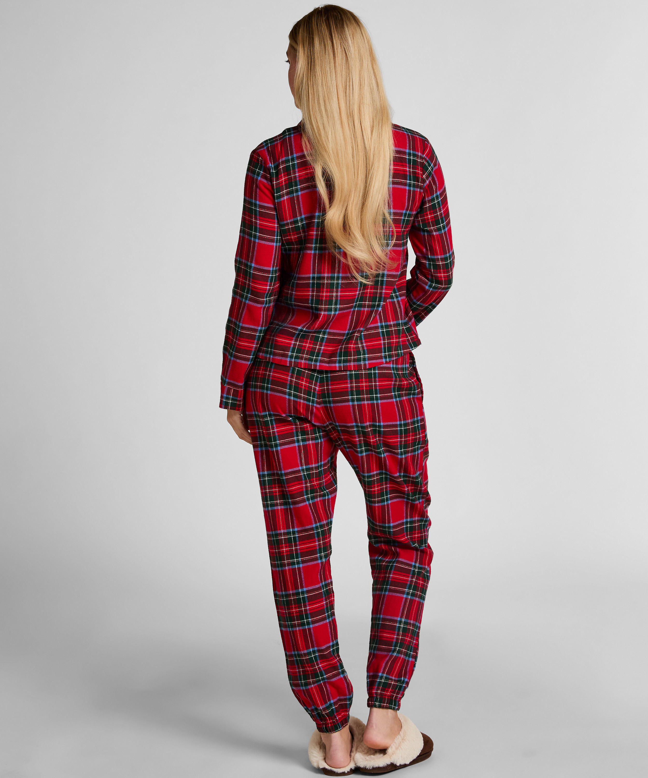Pyjamabroek Flannel, Rood, main