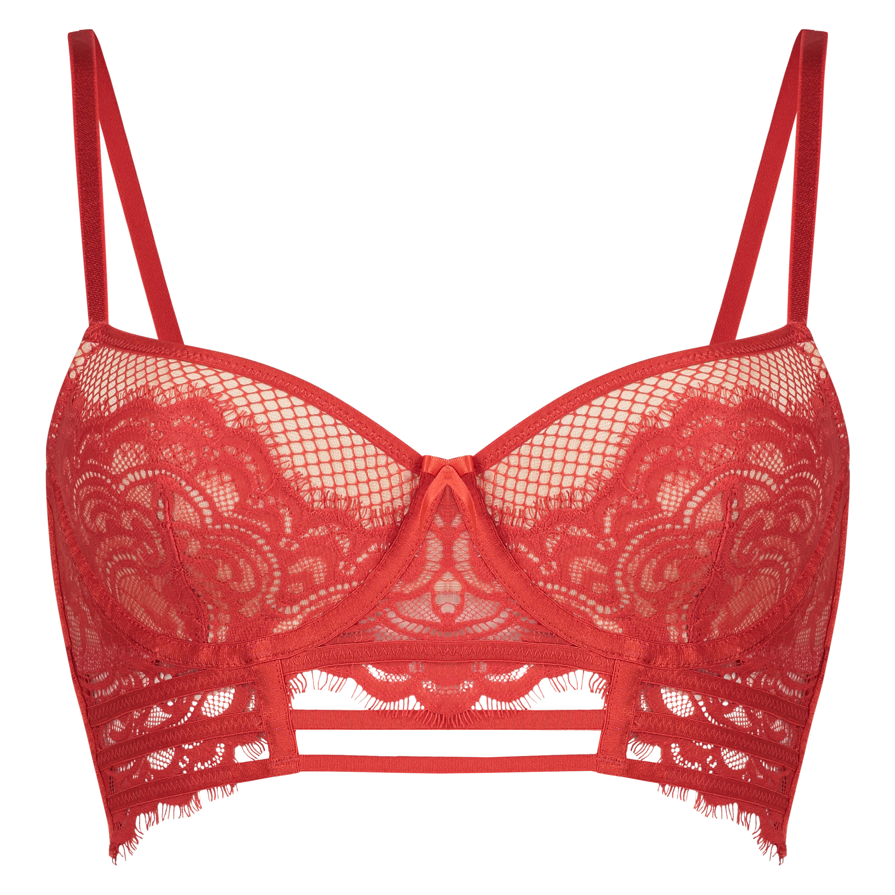 Voorgevormde longline beugel bh Yves, Rood, main