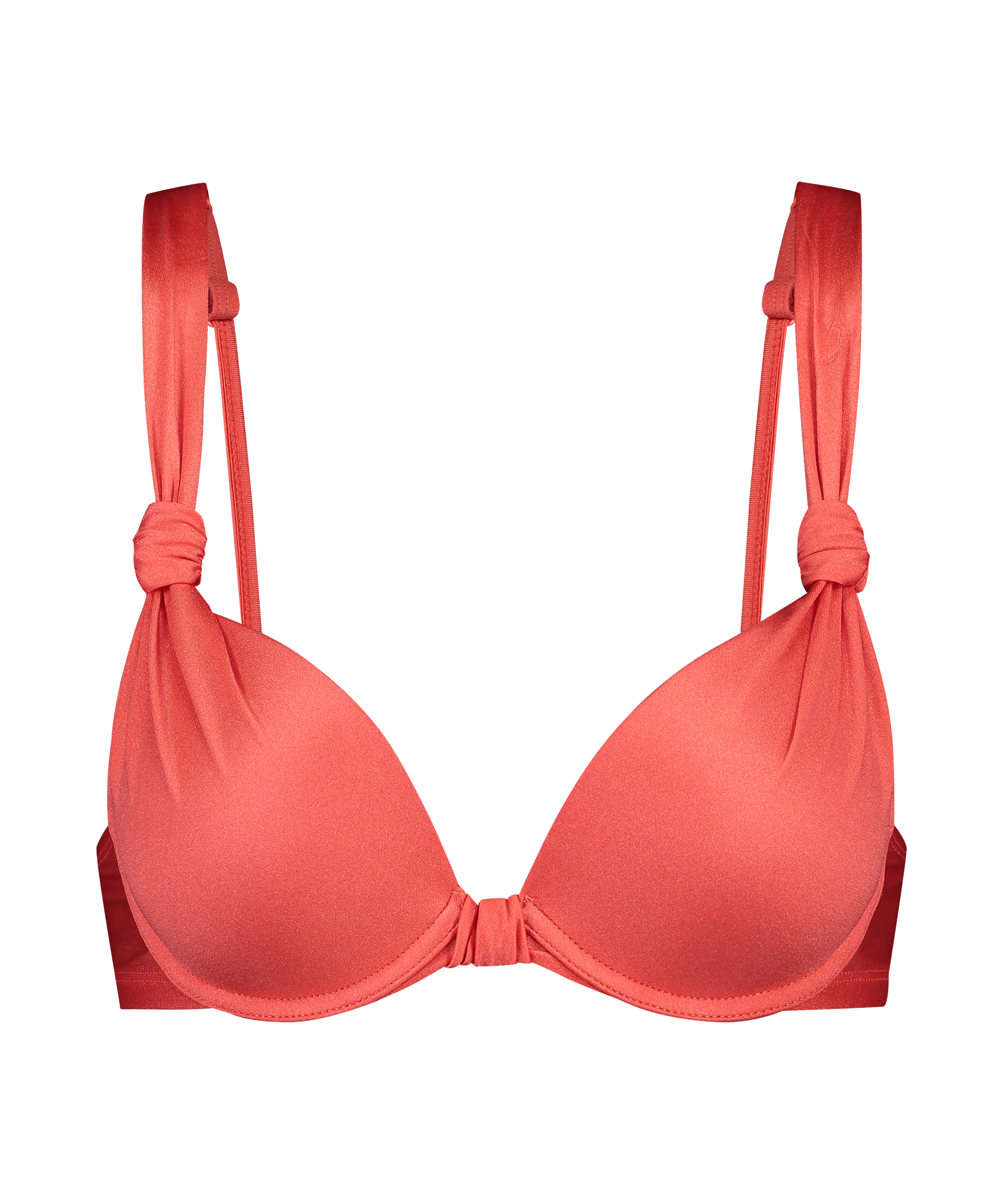Voorgevormde push-up beugel bikinitop Luxe Cup A - E, Rood, main