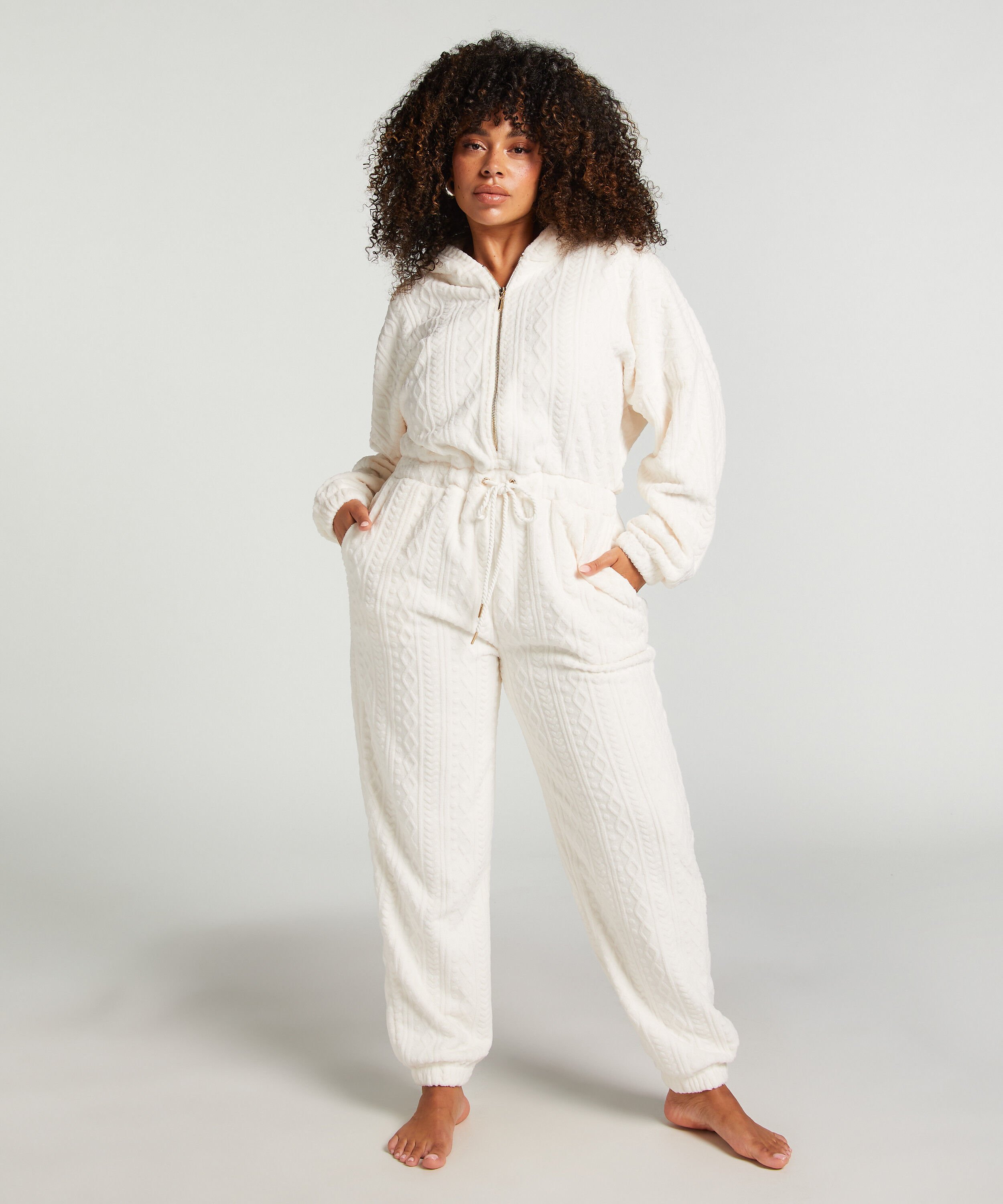 Combinaison Fleece, Blanc