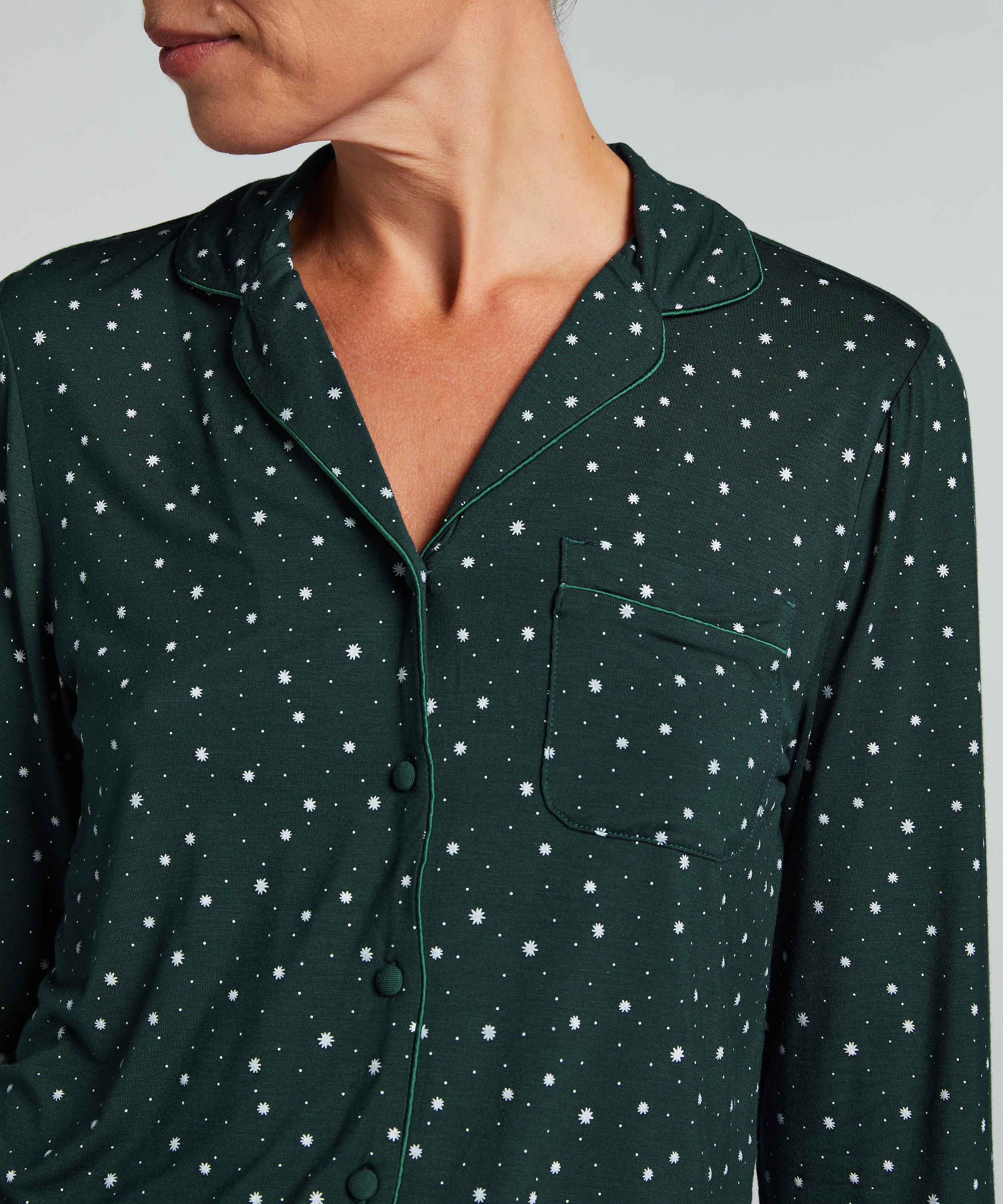 Veste &agrave; manches longues en jersey Essential, Vert, main