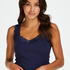 Top Rib Cami lace, Blauw