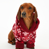 Fleece honden onesie, Rood