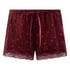 Short velours dentelle, Pourpre