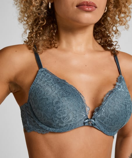 Soutien-gorge à armatures préformé push-up Marine, Bleu