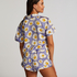 Pyjama short Satin, Paars