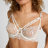 Soutien-Gorge Longline Kristina Armatur&eacute; Sans Rembourrage, Blanc