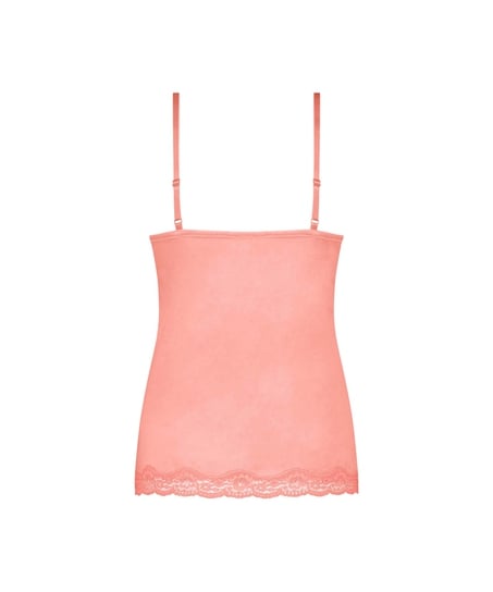 Camisole velours Dentelle, Rose