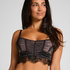 Soutien-gorge &agrave; armatures non-pr&eacute;form&eacute; longline Cynthia, Noir
