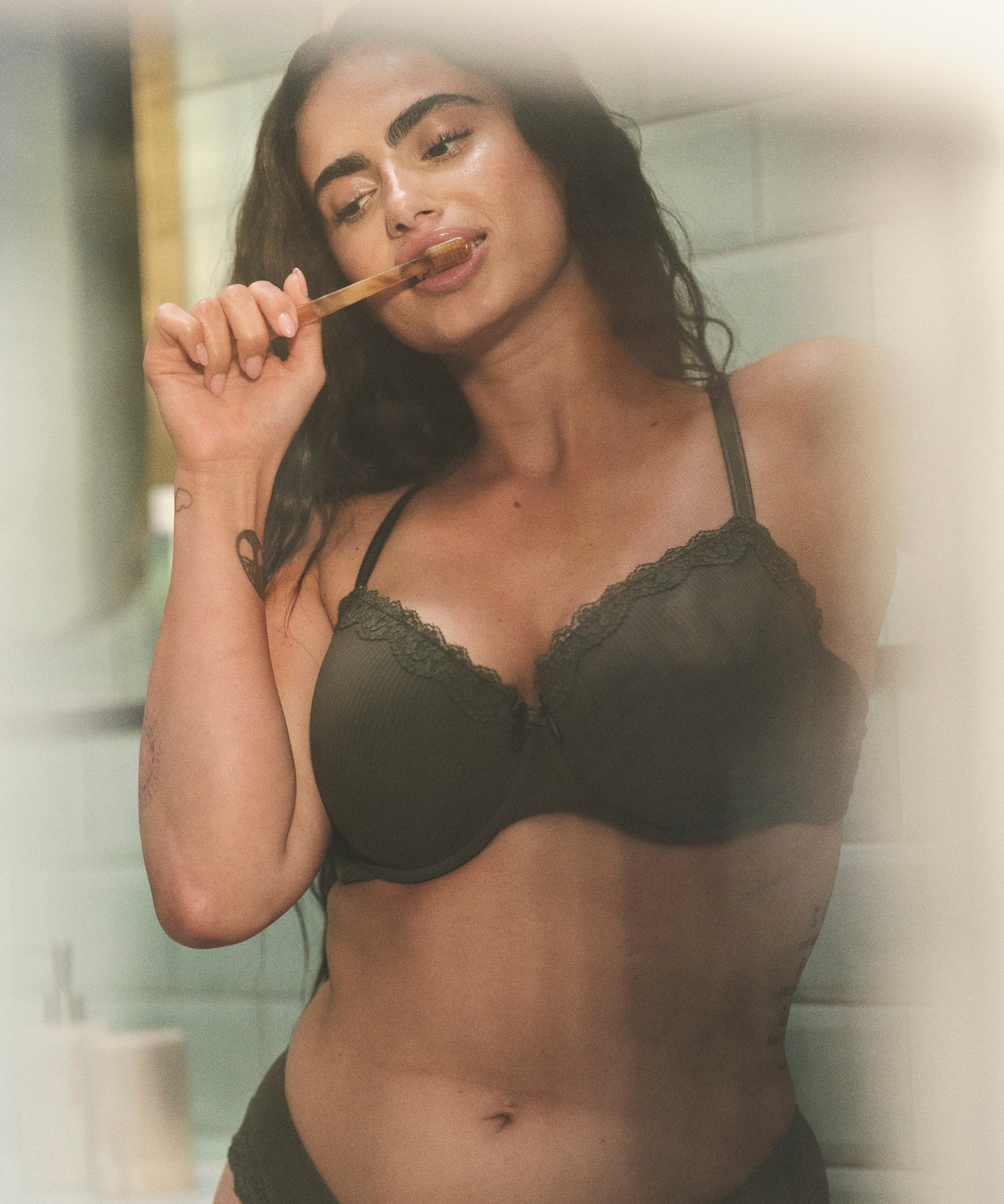 Voorgevormde beugel bh Lola, Groen, main