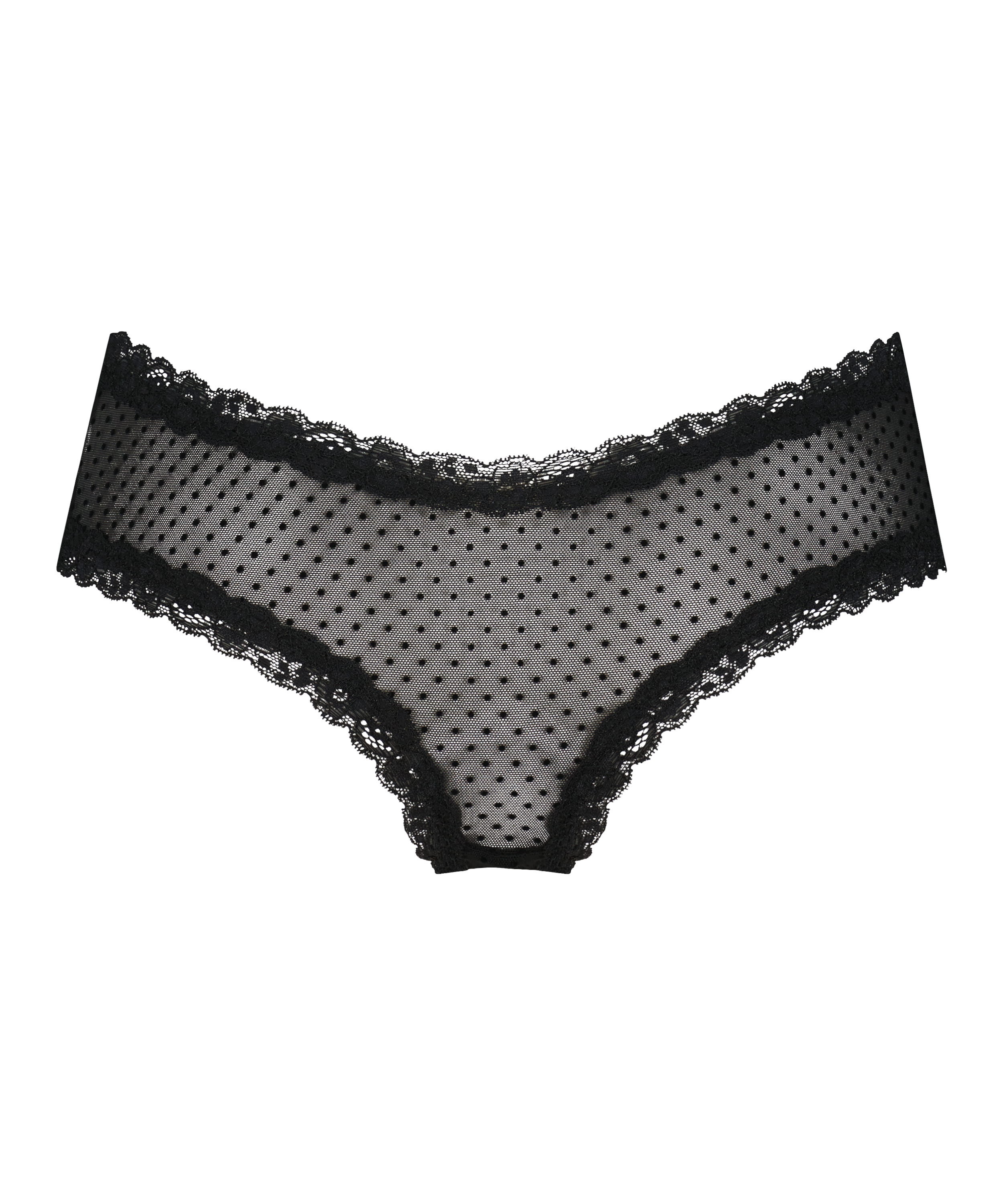 Slip br&eacute;silien V-shape mesh, Noir, main