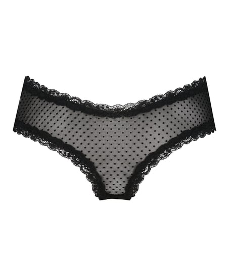 Slip br&eacute;silien V-shape mesh, Noir
