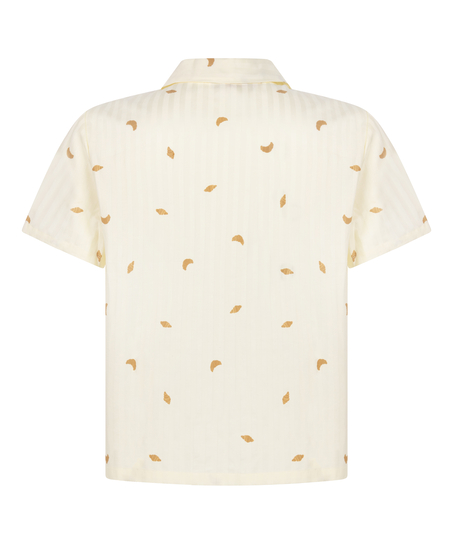 katoenen pyjama top, Geel