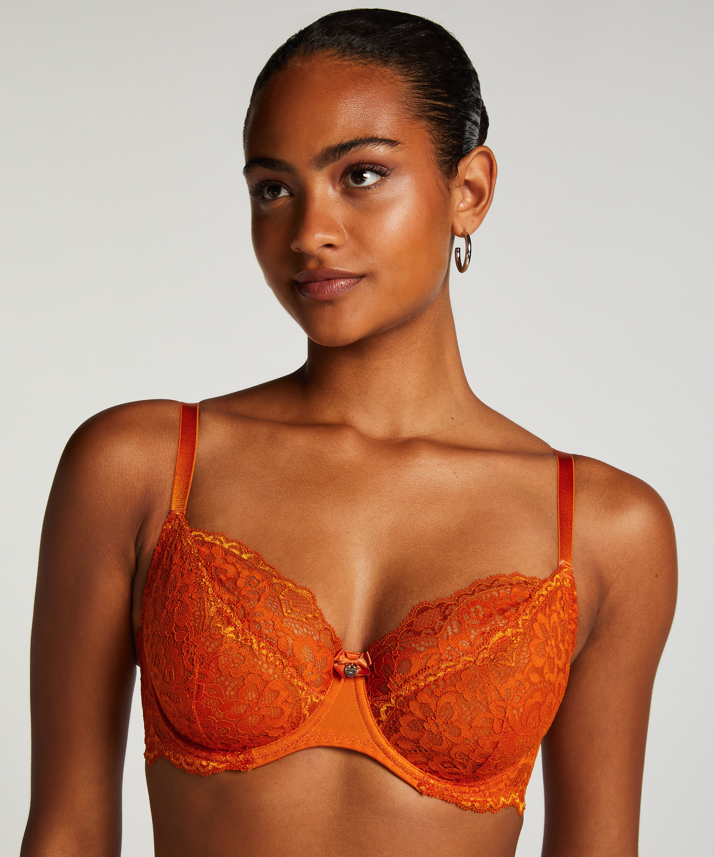 Soutien-gorge &agrave; armatures non-pr&eacute;form&eacute; Marine, Orange, main