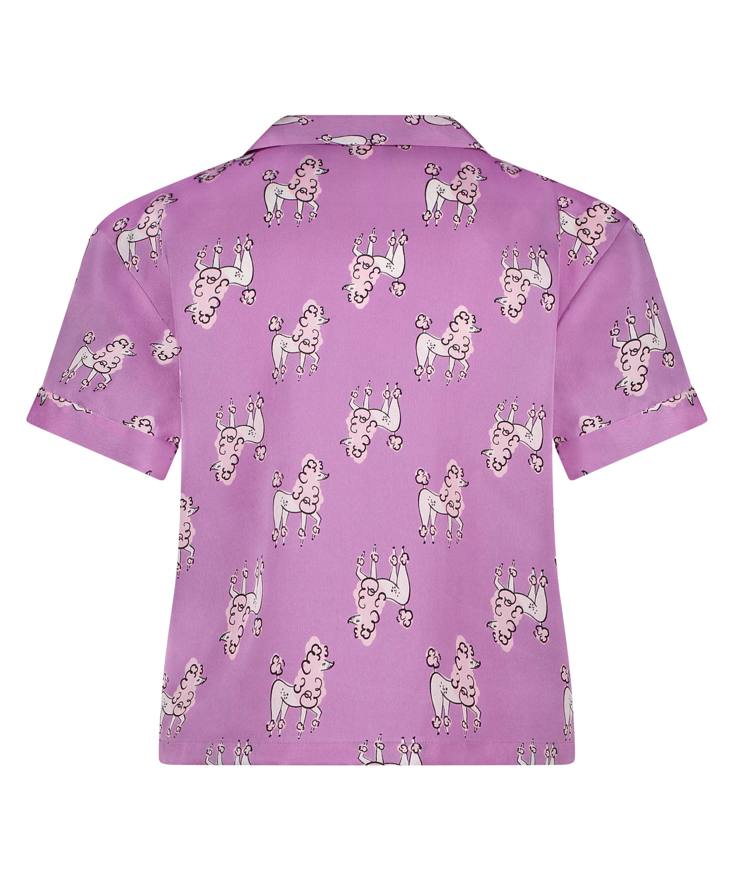 Veste à manches courtes en satin, Pourpre, main