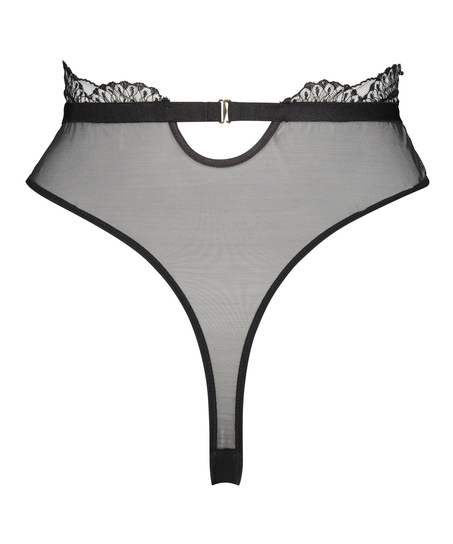 Hoog uitgesneden string Akira, Zwart