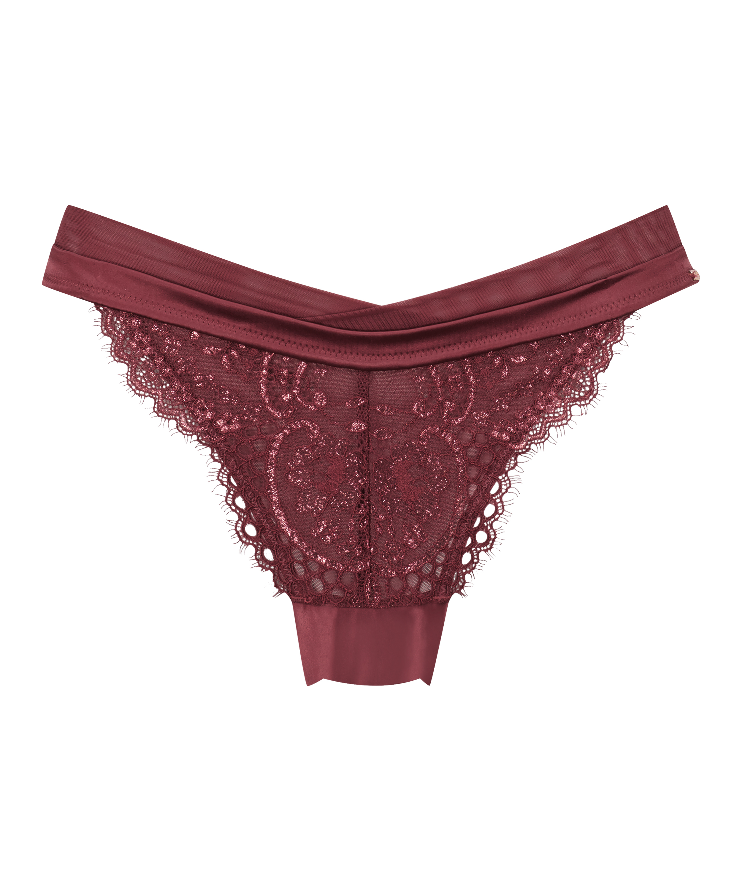 Slip br&eacute;silien Nula, Rouge, main