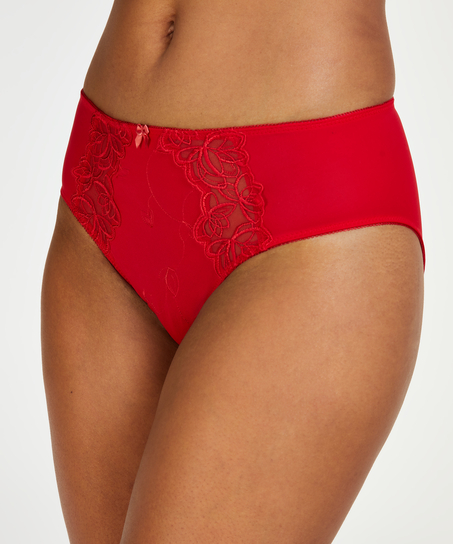 Slip taille haute Diva, Rouge