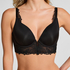 Soutien-gorge &agrave; armatures pr&eacute;form&eacute; push-up et longline Jemima, Noir