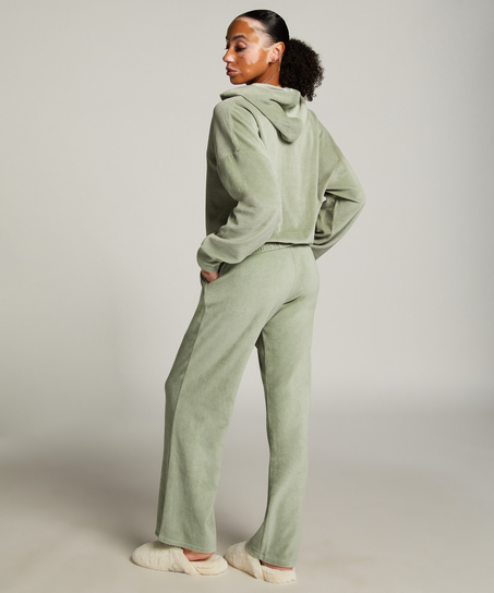 Velours pyjamabroek, Groen