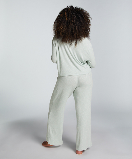 Haut de pyjama à manches longues, Vert