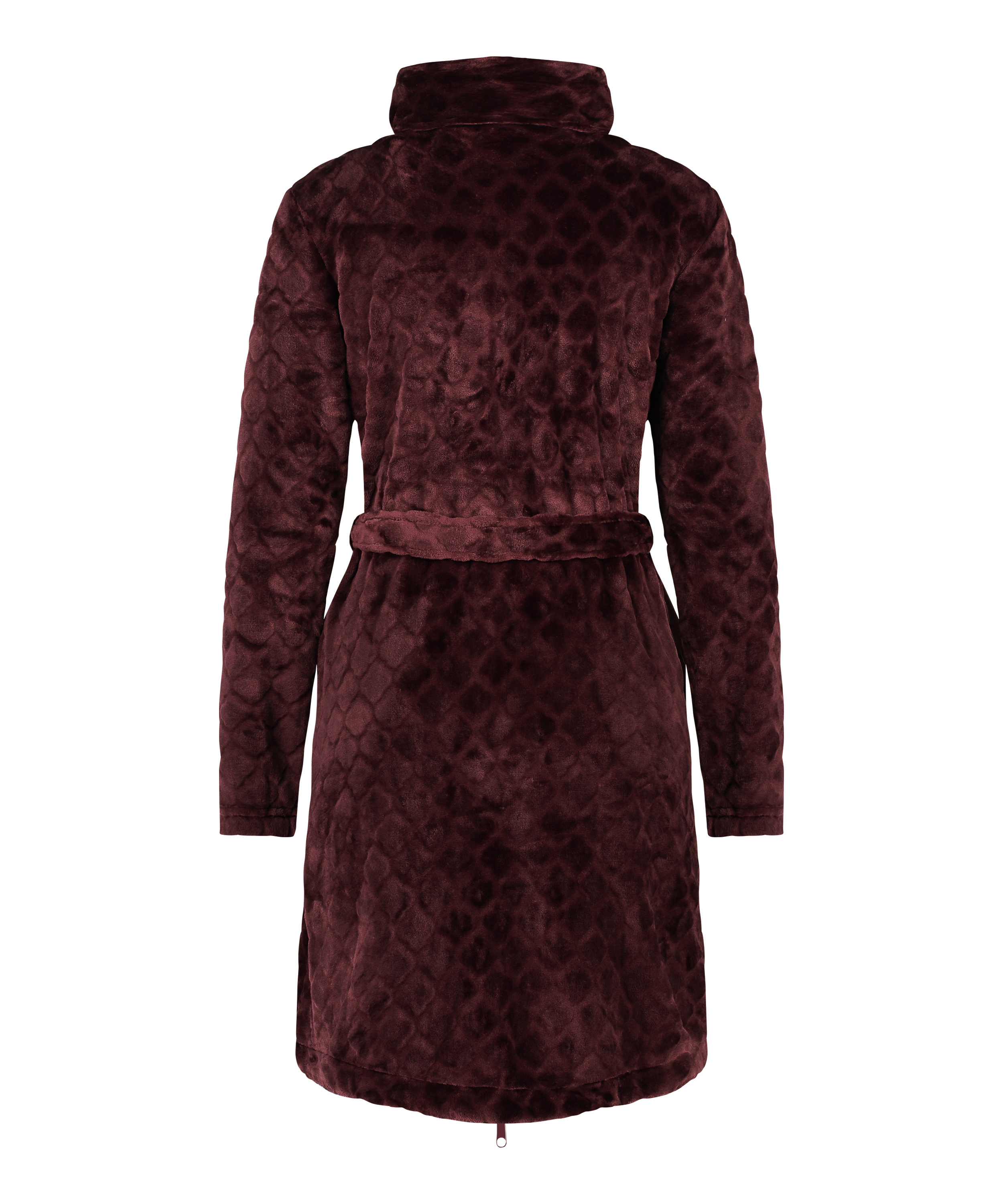 Badjas Zip fleece, Paars, main