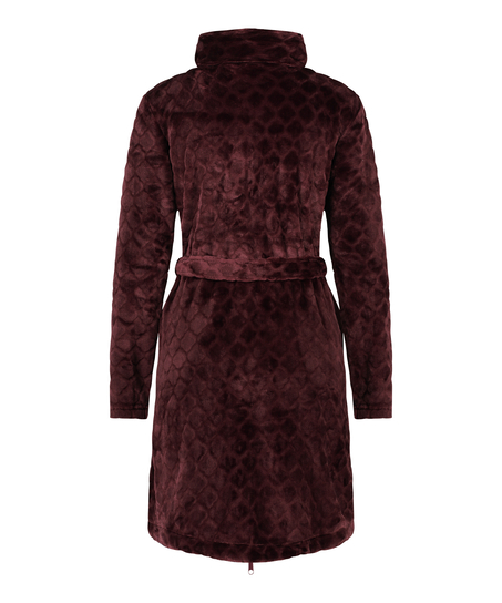 Badjas Zip fleece, Paars