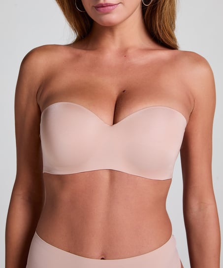 Voorgevormde strapless beugel-bh Smooth, Beige