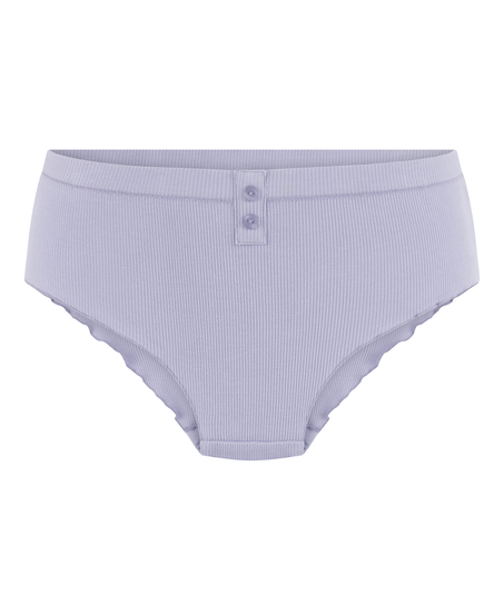 Geribde Brazilian short Renee, Paars