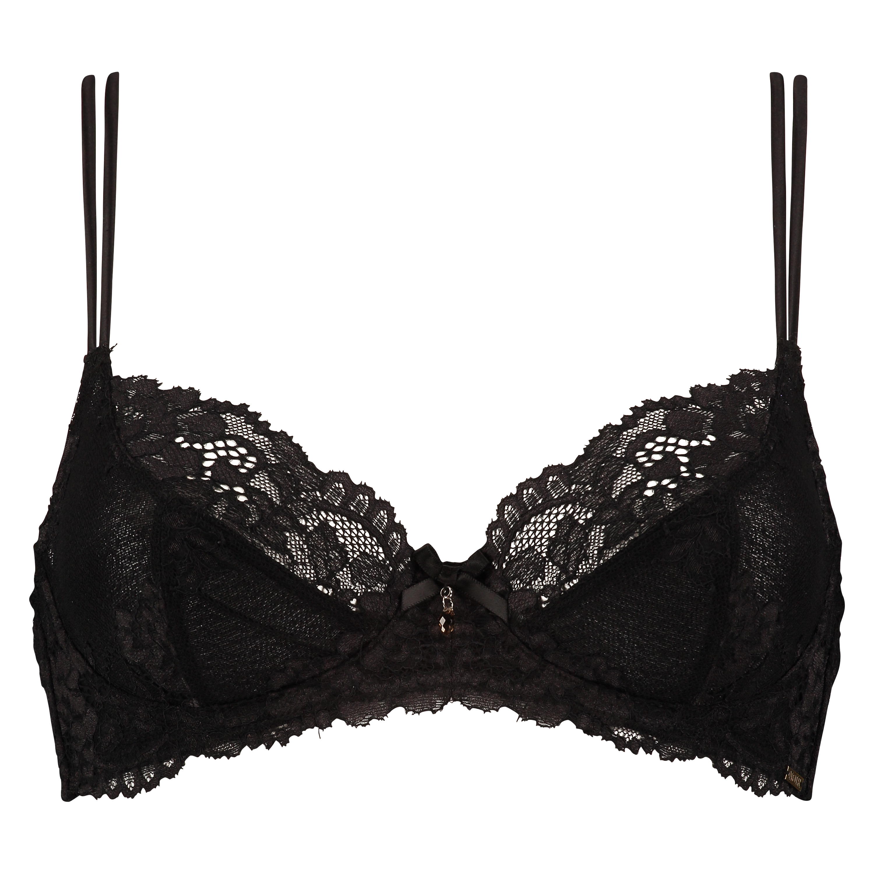 Non-padded underwired bra Jolie, Noir, main