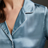 Pyjama jasje zijde, Blauw