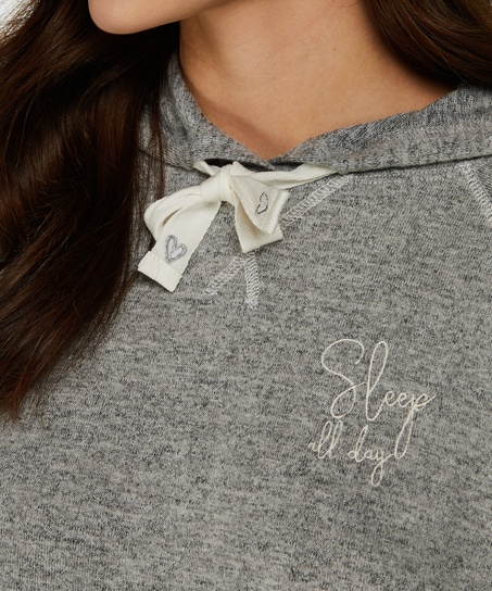 Hoodie korte mouwen, Grijs