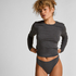 Tanga en coton doux, Gris